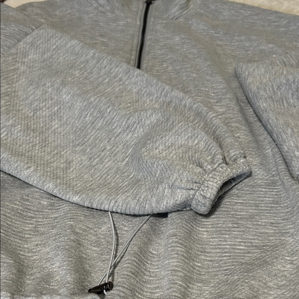 Balance Collection Women's Gray Textured Half-Zip Sweatshirt - Picture 8 of 8